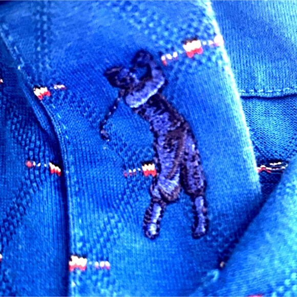 Bobby Jones Men’s Colonial Performance Golf Polo Large Electric Blue - Picture 5 of 5